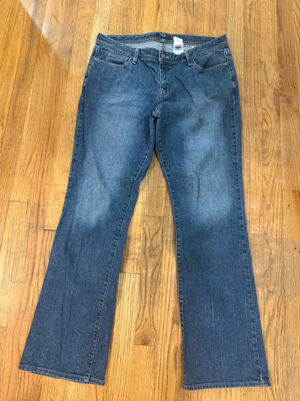 Eddie Bauer Bootcut Blue Denim Jeans Button Zip 5-Pocket Women's size 12